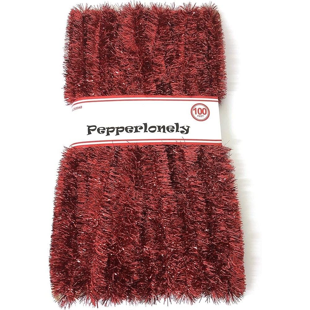100 FT Commercial Length Christmas Garland Classic Christmas Decorations, Red